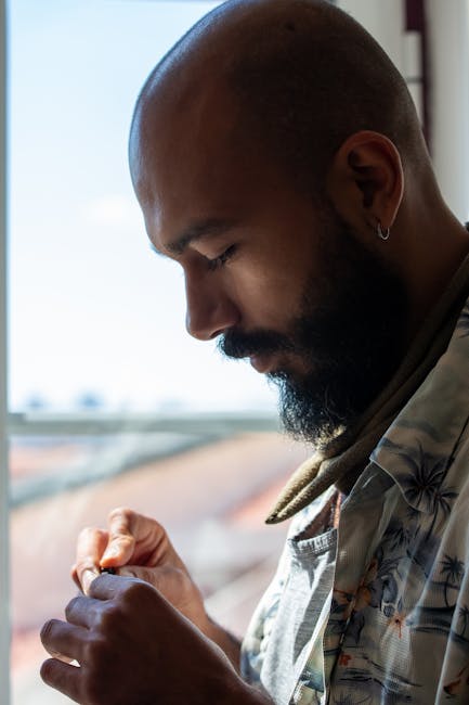 Detail oriented specialist working on equipment