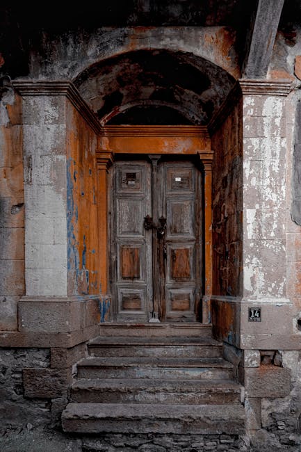 A sturdy vintage entrance representing brand foundations